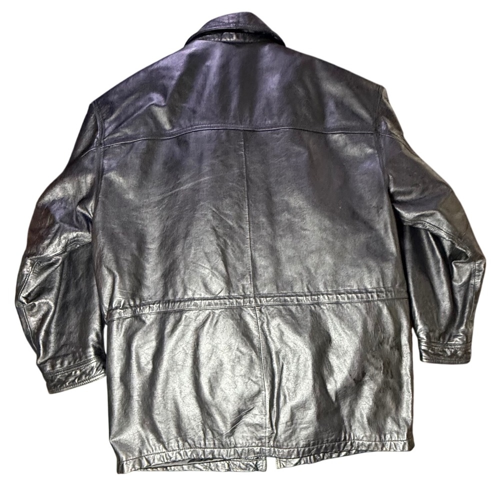 Wilsons‎ Leather Jacket Mens 1X Thinsulate Lined Thermal Black Parka Coat - Picture 8 of 8